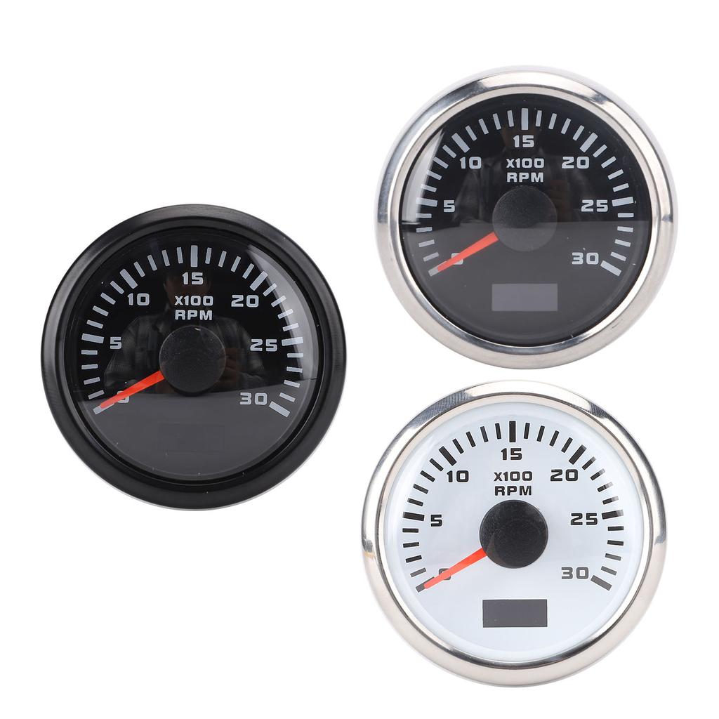 52mm Boats RPM Speedometer DC9-32V 0-3000 RPM Adjustable Marine Gauges For Trucks Tractors Cars RVs Boats Accessories