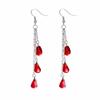 Gothic Blood Drop Necklace Tassel Halloween Earrings Creative Halloween Collarbone Chain  Cosplay