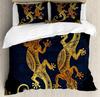 South Mandala Floral Bedding Set Vibrant Color Ornamental Illustration Duvet Cover Set Bohemian Mandala Lotus Design Quilt Cover