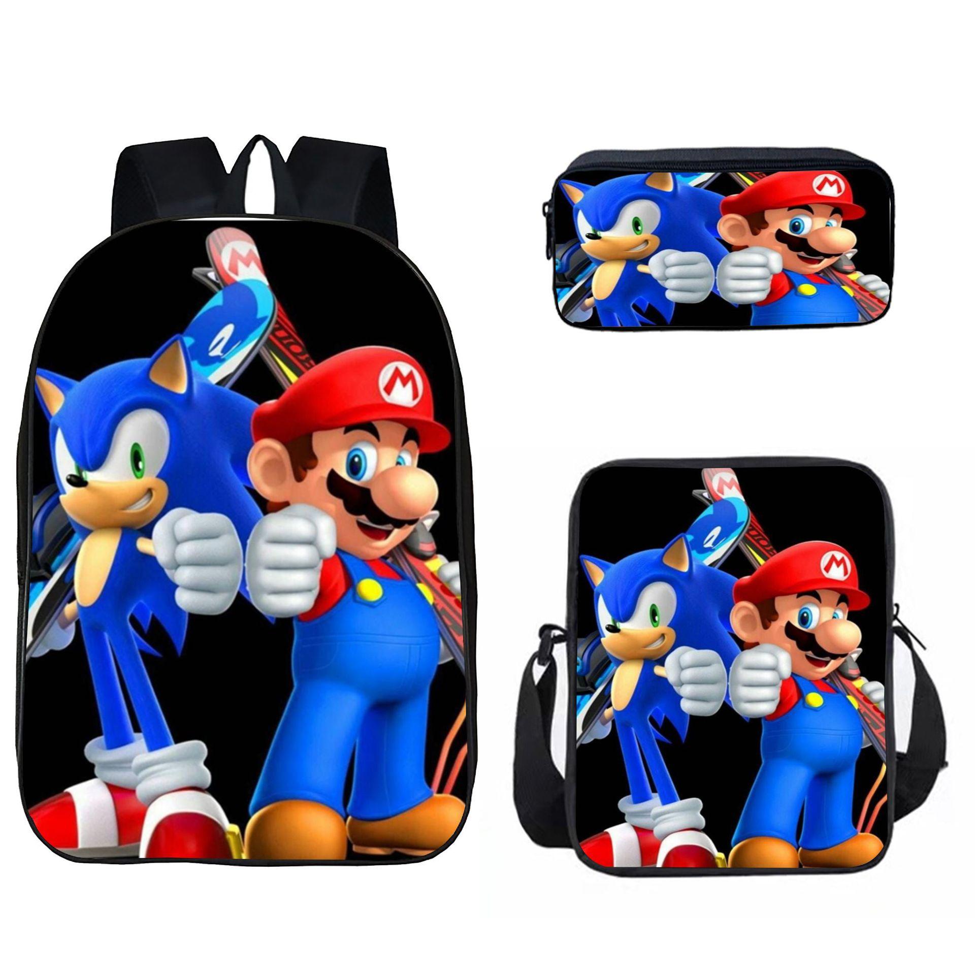 Backpack Student School Bag Children S Meal Bag Cute Pencil Bag Three-Piece Children S Burden Reduction School Bag pencil case