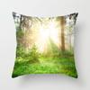 Sunshine Forest Landscape Printed Throw Pillow Cover Sofa Decoration Car Office Seat Cushion Cover Room Home Decor Pillow Cover