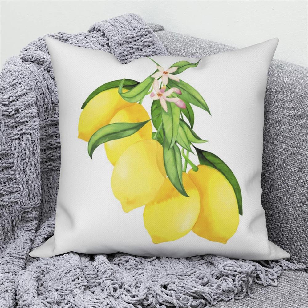 Fruit Print Pillowcase  Summer Home Decor Cushion Cover Sofa Car  Throw