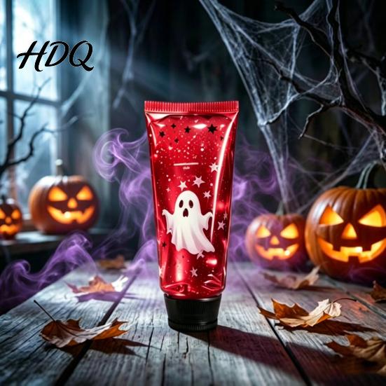 Non-Toxic Sensory Toy for Kids Ghost Toothpaste Squeeze Stress Ball Purple Glitter Flow Slow Rising Fun Halloween Decoration Fidget Toy Decompression