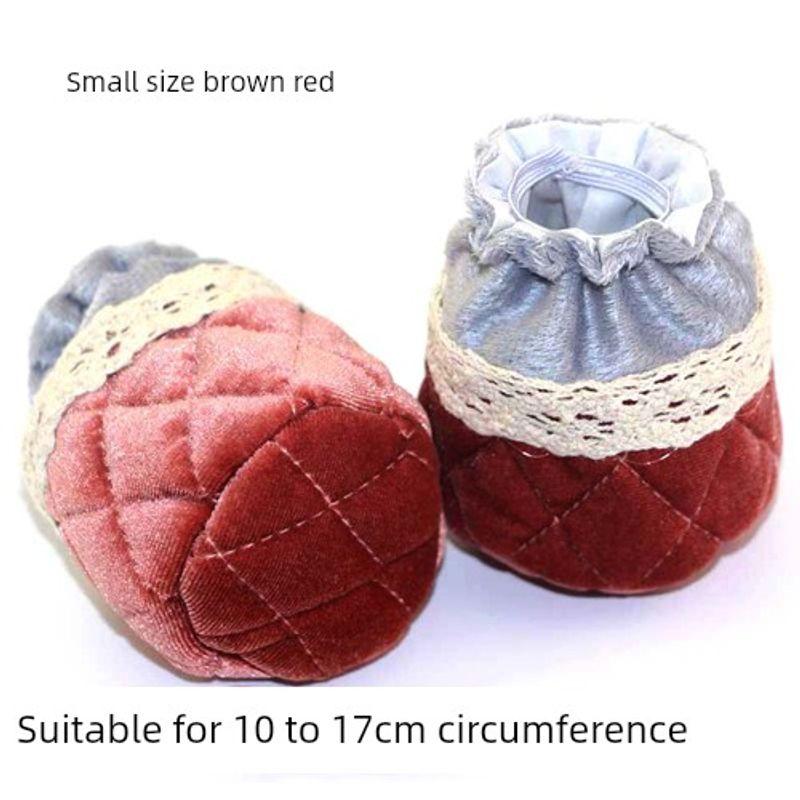 

Chair Feet Gloves Thickened Quiet and Wear-Resistant Table Legs Table Mats Felt Furniture Pad Table and Chair Foot Pad Fabric Stool Leg Protector Small size brown red (8 pack)