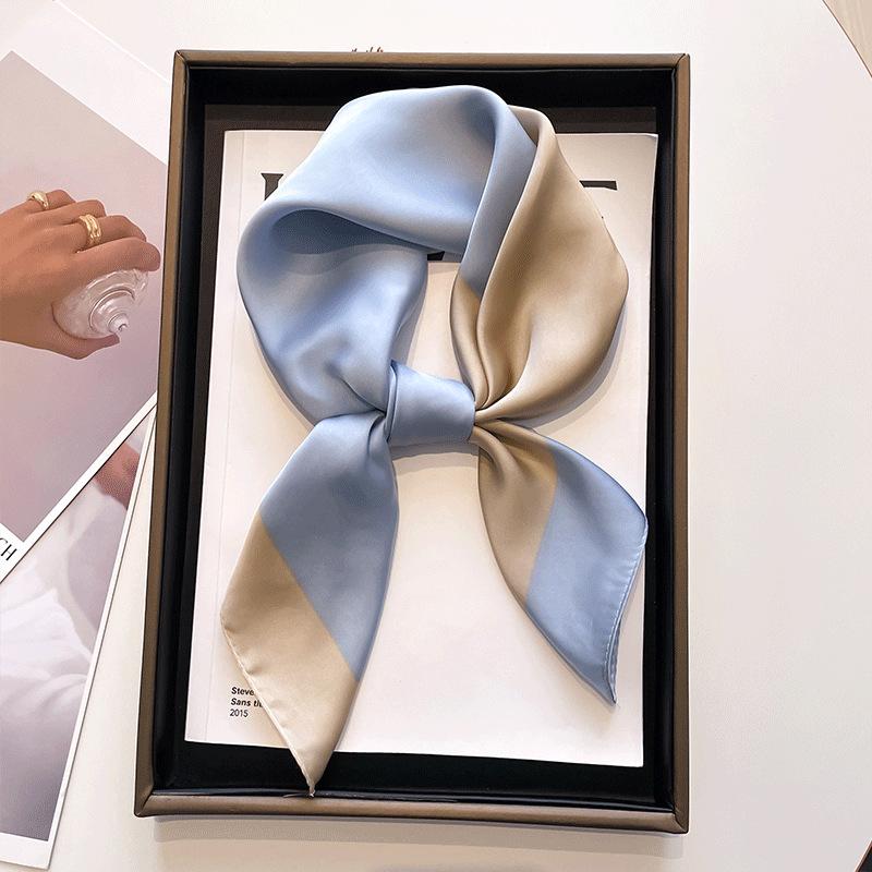 

Роскошный 70 см шелковый шарф женский модный шелковый атласный шейный платок женские резинки для волос повязка на голову украшение для волос женская бандана сумка шарфы One Size