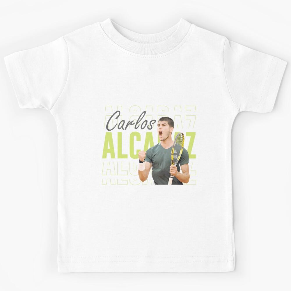 Carlos Alcaraz Tennis Champion Victory Pose | PERFECT GIFT FOR YOU AND FRIENDS Kids T-Shirt 140