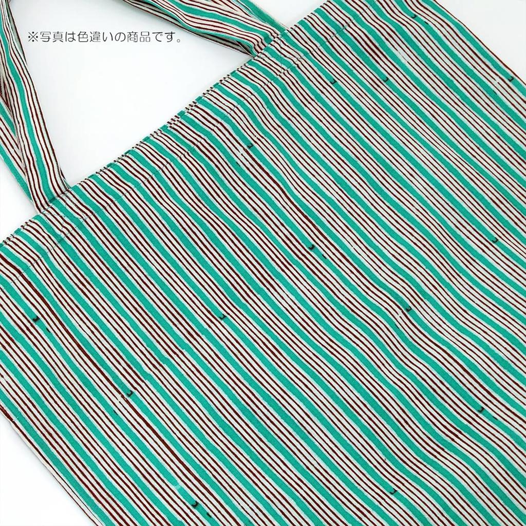 Tomo Corporation 2-Handle Tote Bag, Striped Block Print, Pink, 2-Way, Large, 46x40cm, 11725-750-514