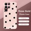 Polka Dot Pattern Rose Golden Pink Phone Case Design Suitable for Galaxy S26 S25 S24 S23 Ultra S22 Ultra S20 Ultra 56 A72 A73 5G