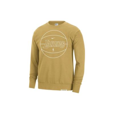 Nike NBA Los Angeles Lakers Letter Print Crew Neck Sweatshirt Men Tops Maize DX9749-725