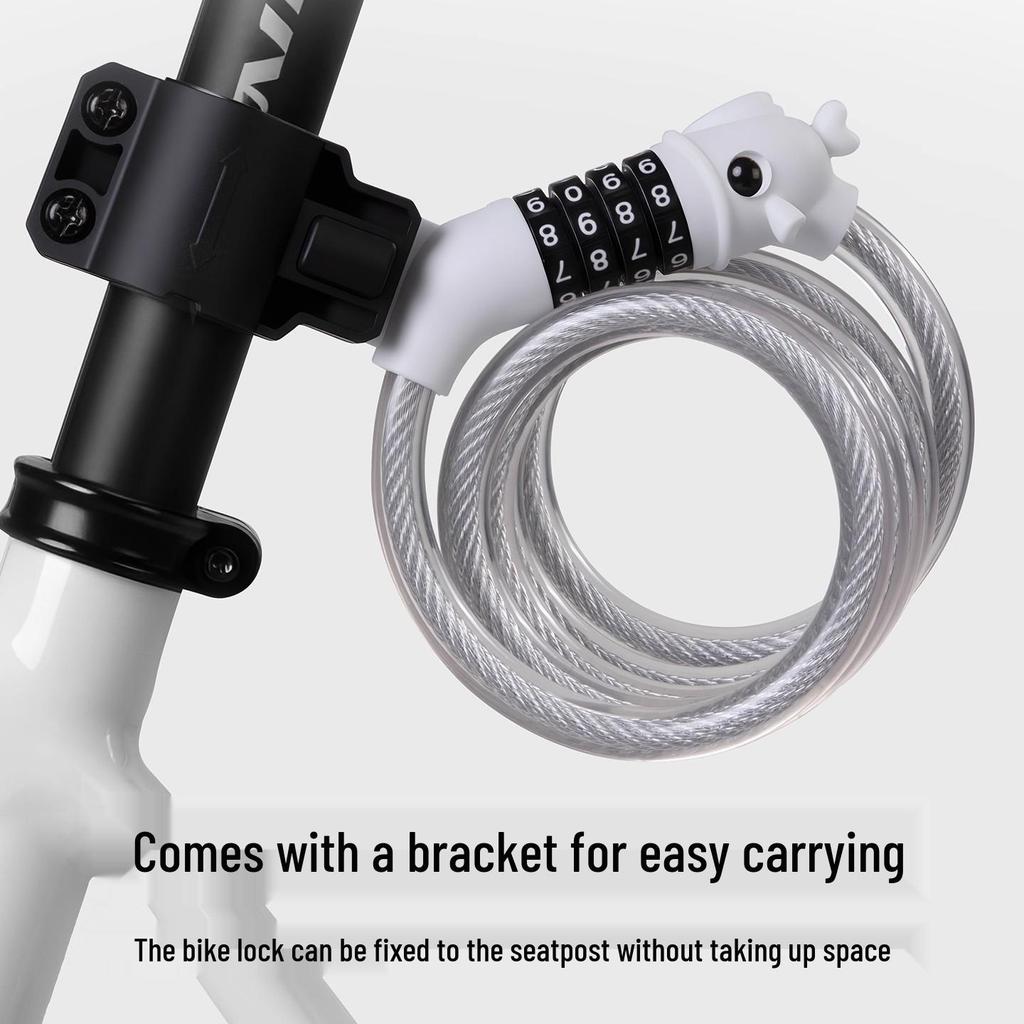 TOSUOD Taşınabilir Çelik Kablo Kilidi - Tek Döngülü Başlıklı Hırsızlığa Karşı Araba ve Bisiklet Tel Kilidi