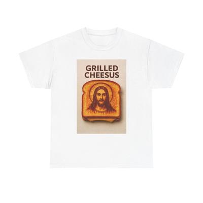 Gegrillter Cheesus Unisex Heavy Cotton T-Shirt, Lustiges T-Shirt Religiöser Humor