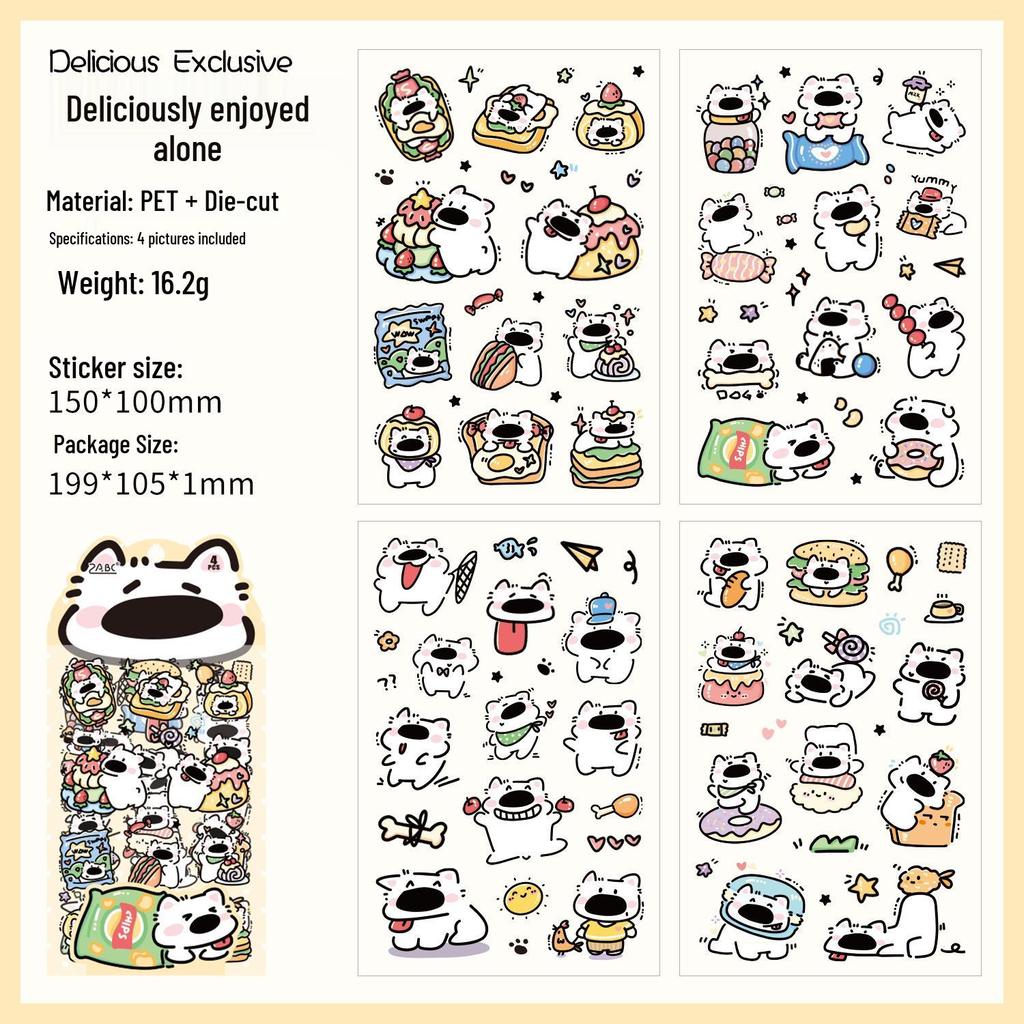 Yuezhen Adorable Dogs PET Journal & Children's Decal Stickers