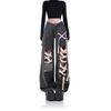 Black High-Waisted Straight Leg Distressed Denim Pants Women Punk Streetwear Wide Cropped Trousers