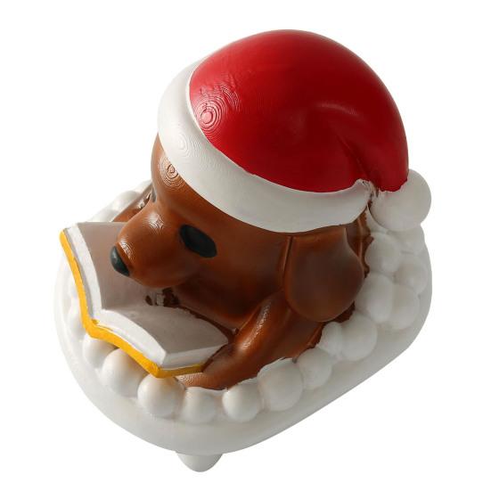 Рождественский щенок Ночник Светодиодный Полимерный Призрак Курица Скульптура Питание от USB Теплая Желтая Лампа Милая Фигурка Животного Украшение для Спальни Стола