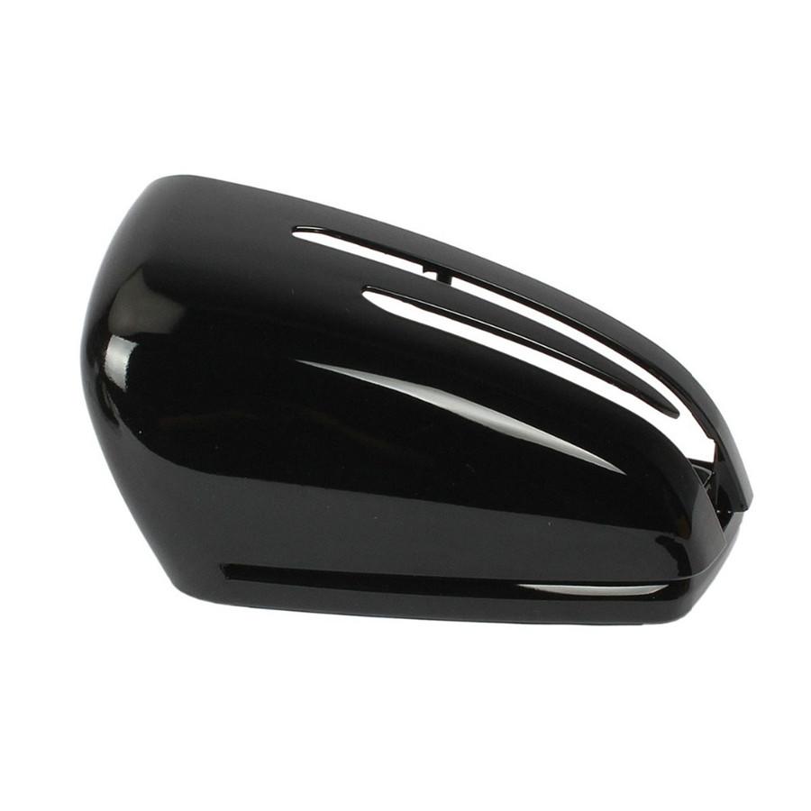 Left +Right Black Door Mirror Cover Cap Housing Wing Rear View Mirror Trim Casing For BENZ A B C E S Class W176 W246 W204 W212 W221 CLA C117