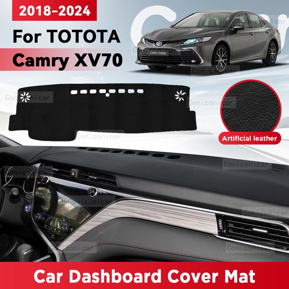 For TOYOTA Camry XV70 2018-2024 Car Dashboard Cover Mat Sun Shade Pad Avoid Light Mat Instrument Carpet Protection Accessories