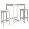 VidaXL Ensemble de bar de jardin 3 pcs blanc bois de pin massif, ensemble de bar, ensemble de meubles, ensemble de bar 3154726