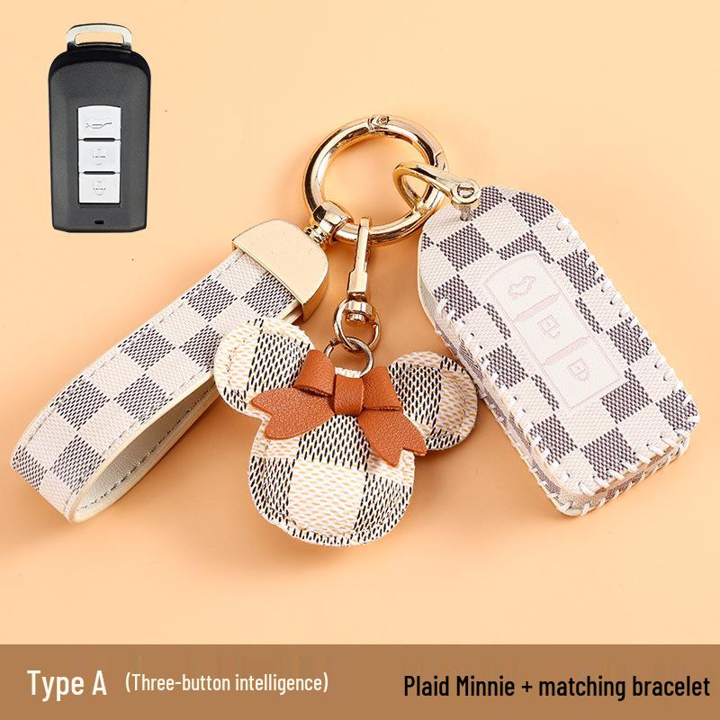 High-End Key Case for Mitsubishi Outlander, ASX, Eclipse Cross, and Pajero Sport.