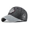 Maple leaf embroidered baseball cap, vintage color blocked duckbill cap, men's and women's spring leisure outdoor