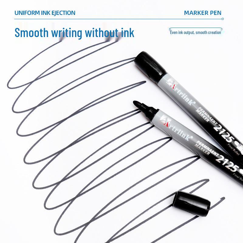Shield Industrial Oil-Based Waterproof Marker Pen - Quick-Drying, Fade-Resistant, Non-Erasable, Round Tip.