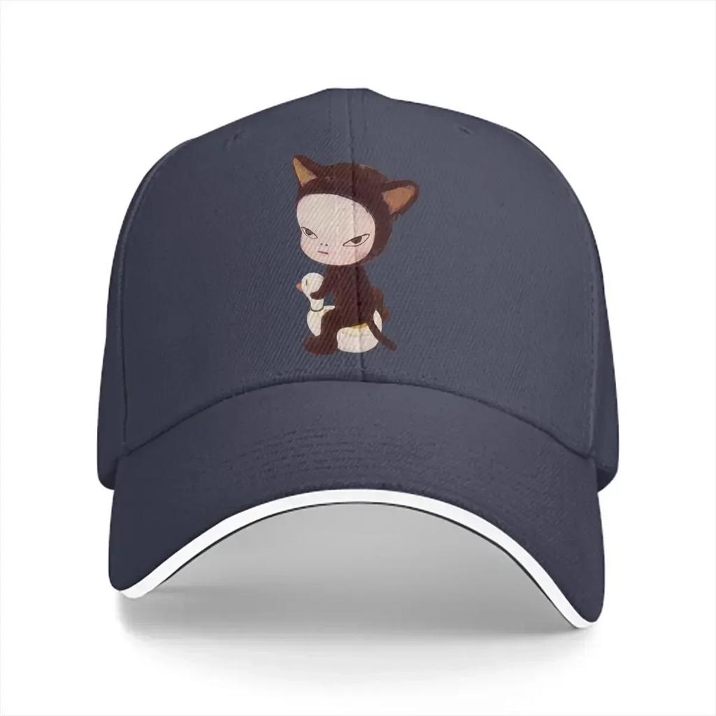 Summer Cap Sun Visor Cute Cat Hip Hop Caps Yoshitomo Nara Japanese Artist Peaked Hats