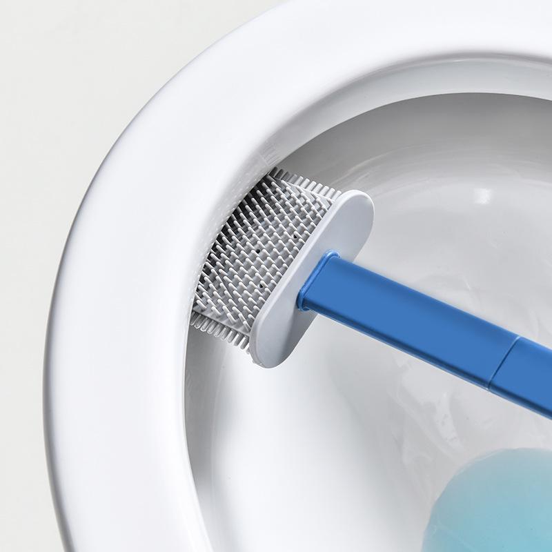 Wall-Mounted No Dead Angle Toilet Brush with Long Handle - Complete Bathroom Cleaning Set