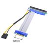 Cablecc PCI-E Express 4x to 16x Flex Cable Extender Converter Riser Card Adapter with 4pin Power 15cm
