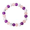 Purple Amethyst Rose Quartz White Howlite Beaded Bracelet Sweet Fashion Jewelry For Women Daily Wear Gift