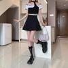 2026 A-Line High-Waisted Mini Skirt - Slimming, Fluffy Hem, Waist-Cinched Women's Spring/Summer Skirt Set