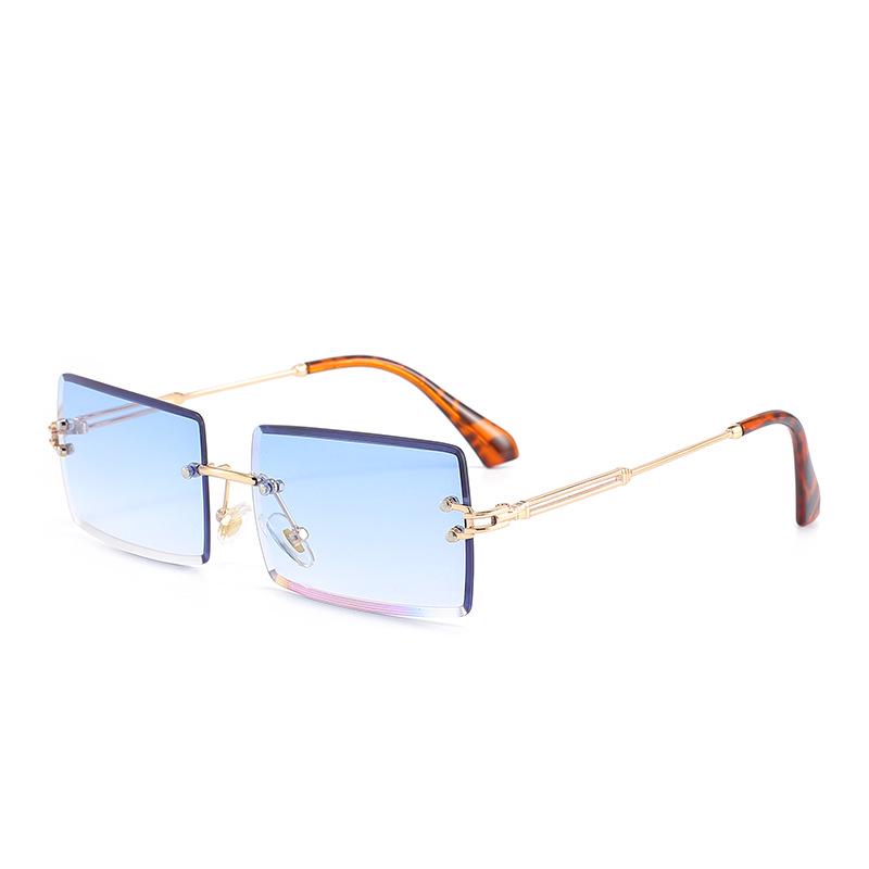 Frameless Cut-Edge Metal Square Women s Fashion Sunglasses, Model 31274 золотистый