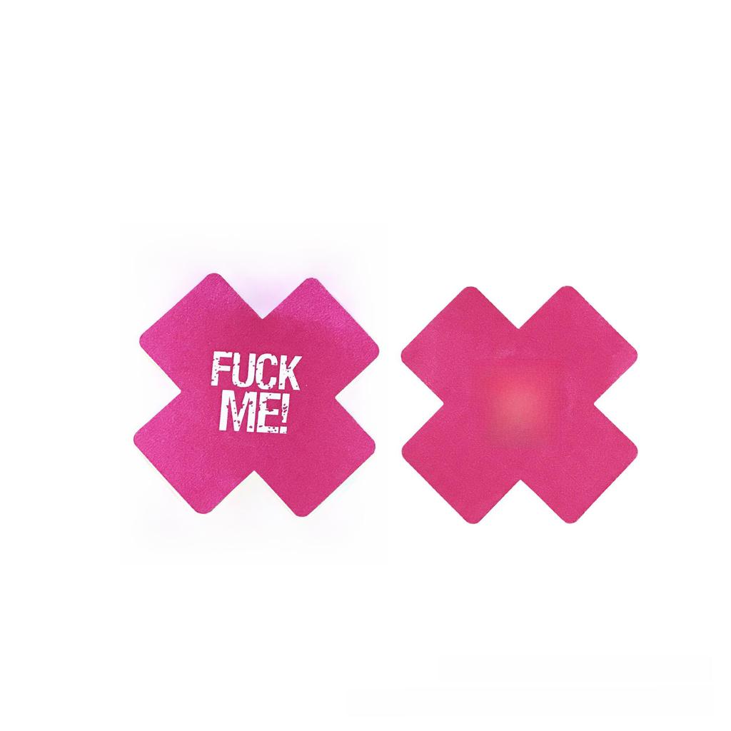 Luminous X-shaped Heart Nipple Covers - Black, Rose Red, White
