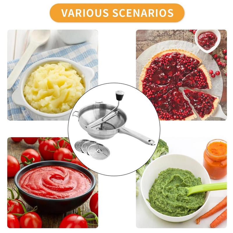 Stainless Steel Potato Ricer Manual Potato Masher With Handle Tomato Sauce Maker Machine Fruit Juicer Lemon Squeezer tools