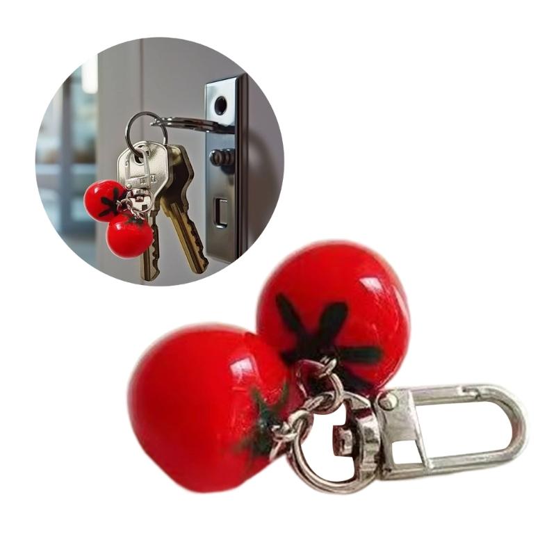 Mini Two Tomatoes Keychain Pendant Bag Pendant Fashion Hanging Decoration