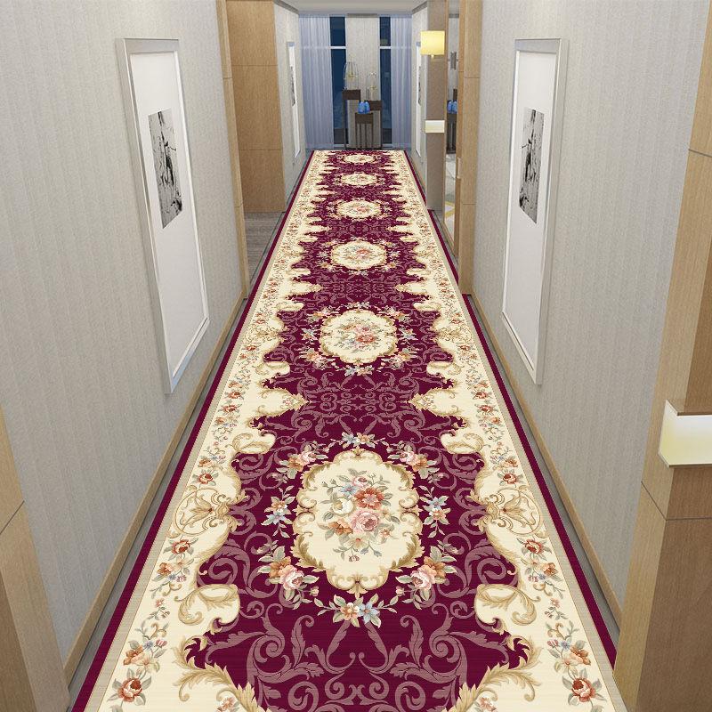 Nordic Style Corridor Carpet With Large Area And Full Coverage Household Hallway Entrance Non Slip Foot Mat Hotel Wedding Carpet