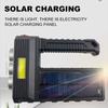 Bulbs Solar 8LED Charging Handheld Flashlight USB Charge Portable Lamp 4 Bright Lighting Modes Outdoor Camping Searchlight