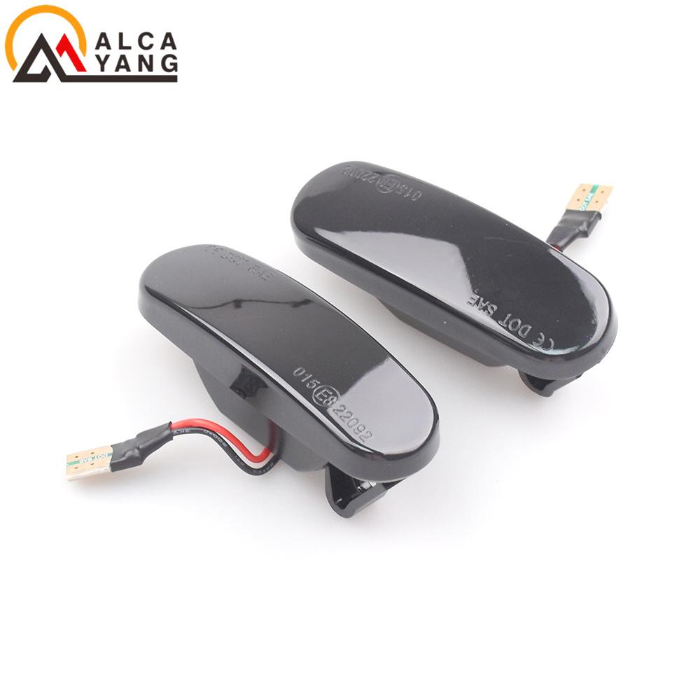 2Pcs Dynamic LED Turn Signal Side Marker Light Repeater Lamp for Fiat Panda 169 Grande Punto Inkl Evo Doblo Fiorino Linea Idea