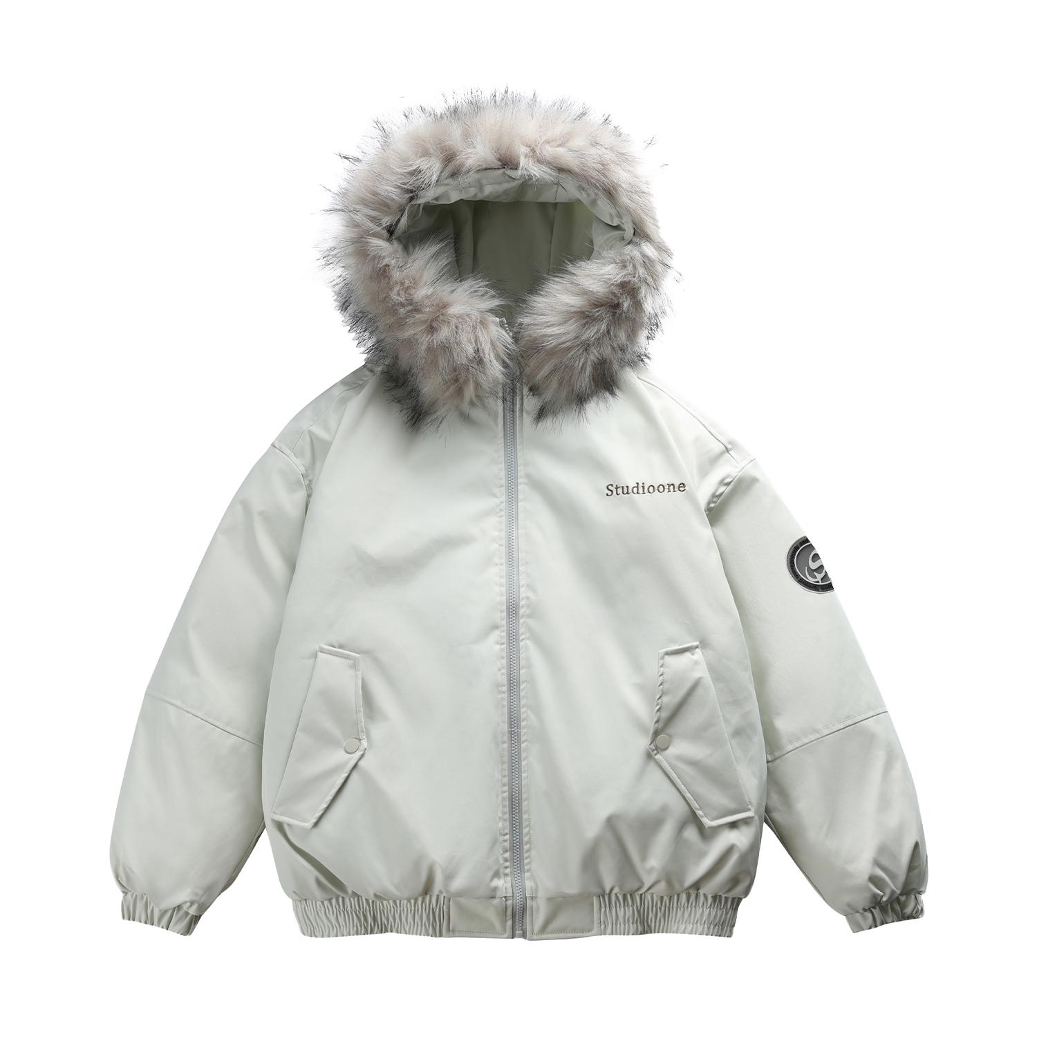 

Женская зимняя парка с капюшоном и воротником из искусственного меха - Утепленная куртка с хлопковой подкладкой для тепла и повседневной носки XL зелёный