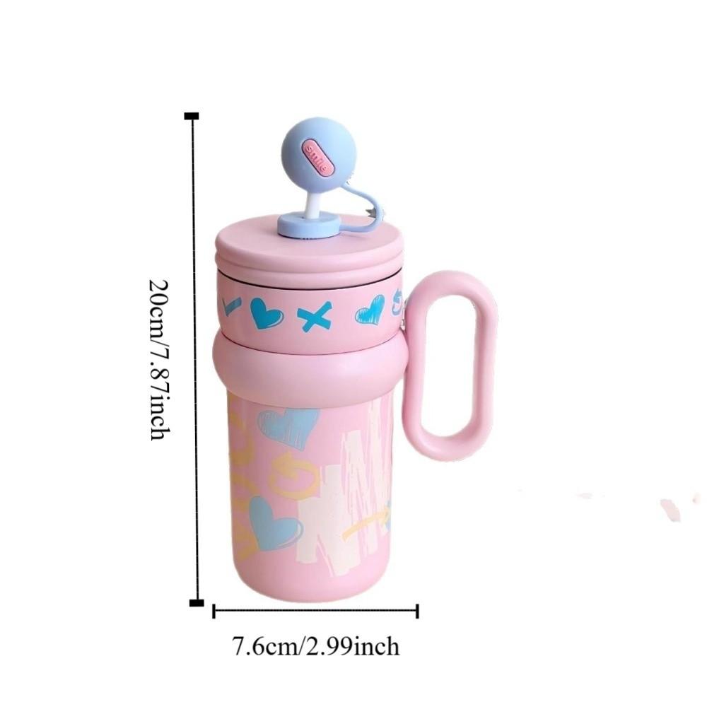 Cute Thermos Bottle 540ML Thermos Cup Portable Thermal Water Bottle  Office