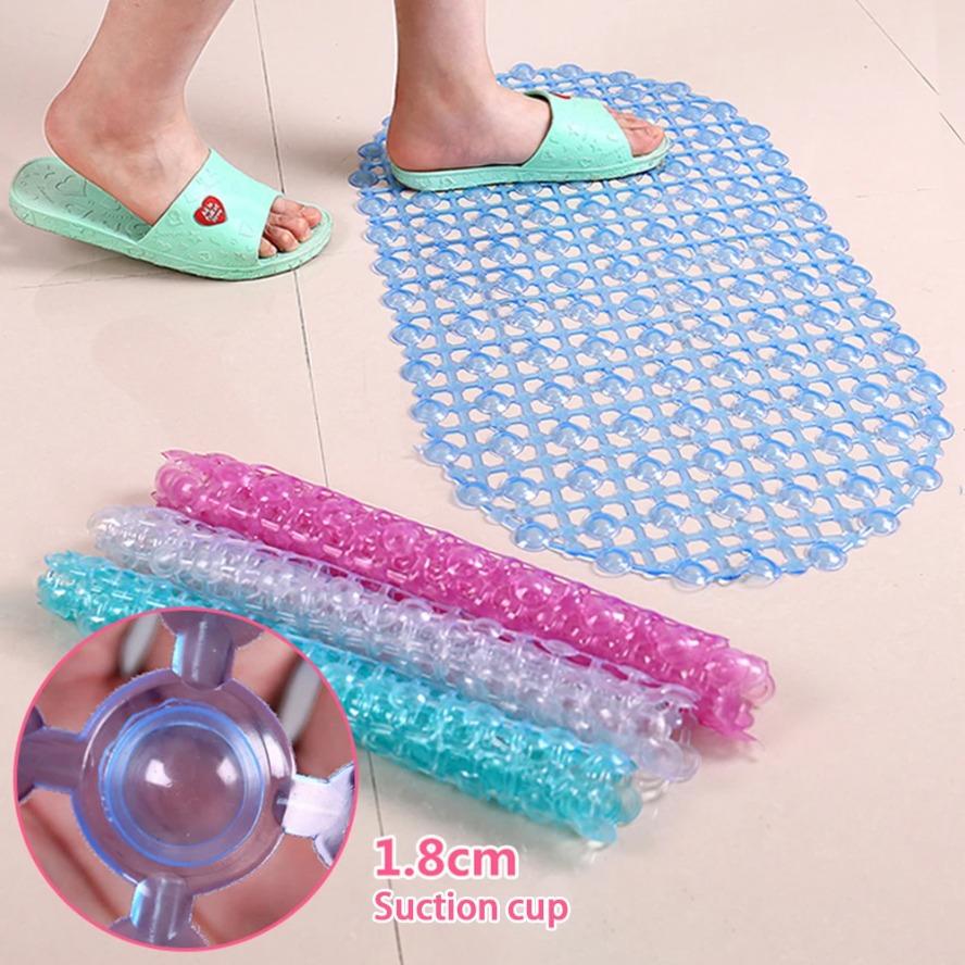 Safety Anti-slip Floor Mat Plain Oval Water Bath Bathroom Mat Tub Bath Shower Bath Carpet Clear Bubble Mat Safety Anti-slip Mat