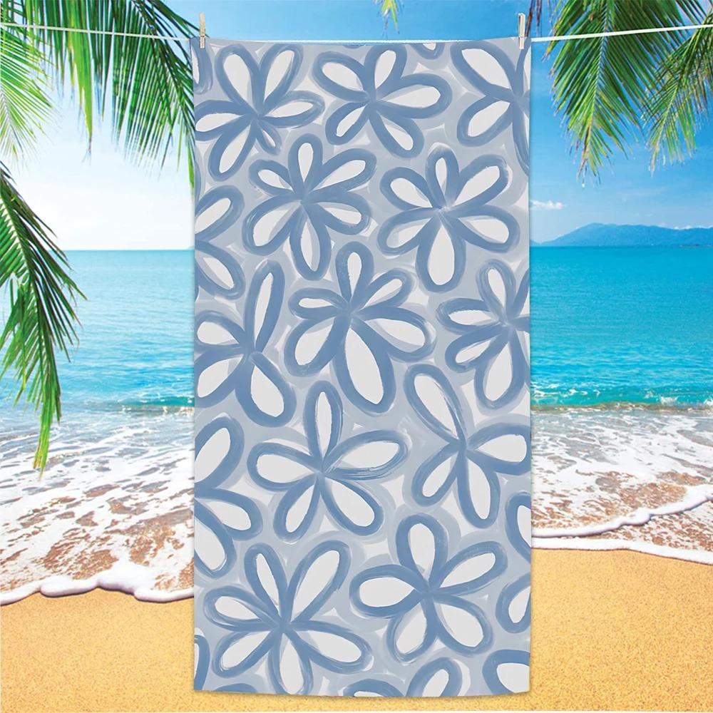 

Summer Boho Beach Towel Women Men Microfiber Quick Dry Bath Towels One Side Printed Beach Cover Sand Free Portable Travel Towel W30*H60(CM)