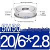 Dual-Sided Flat Timing Pulley: 5M50 Teeth, Width Options 11/16/21/27AF, Bore Size 8-30.