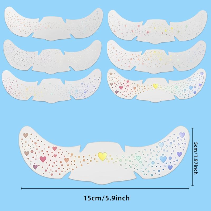 Glitter Freckles Holographic Stickers Heart Freckle Tattoos Glitter Stickers Waterproof Temp Tattoos