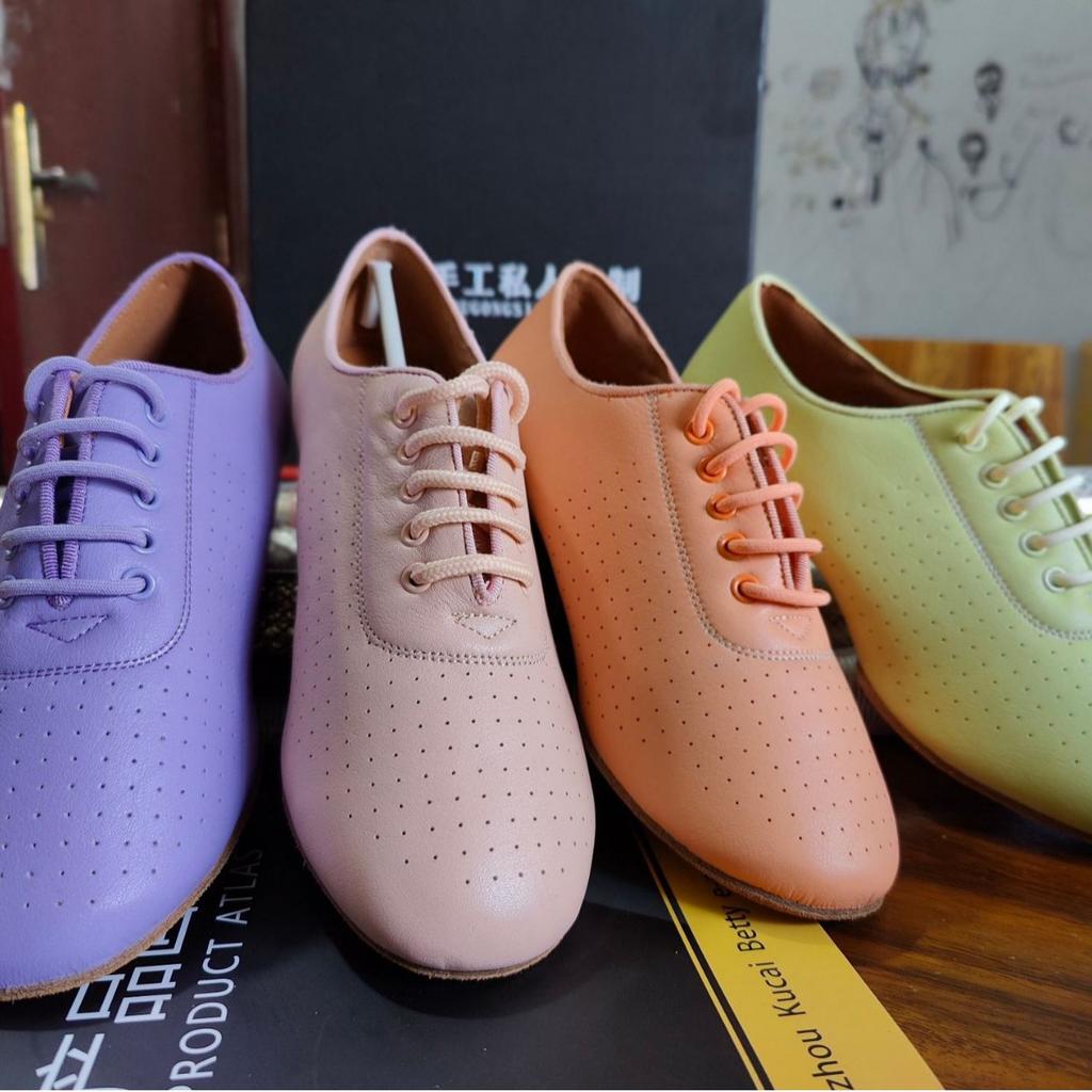 Dance Paladin Dance Shoes Adult Women Cowhide Teacher Shoes Indoor Soft Sole Professional Training Dance Shoes
