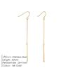 EMANCO Trendy Long Earrings for Women Korean Drop Dangle Earrings Minimalist Fish Hoop Earrings Fashion Jewelry