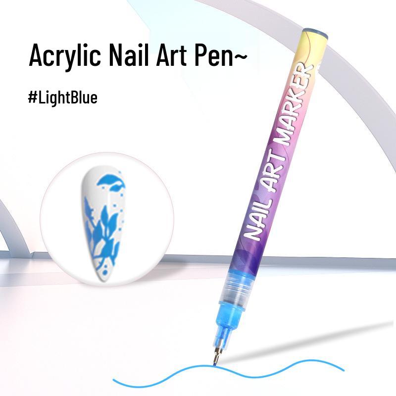 Nail Art Graffiti Pen Set – 12 Quick-Drying Acrylic Colors for DIY Fingernail Painting and Outlining