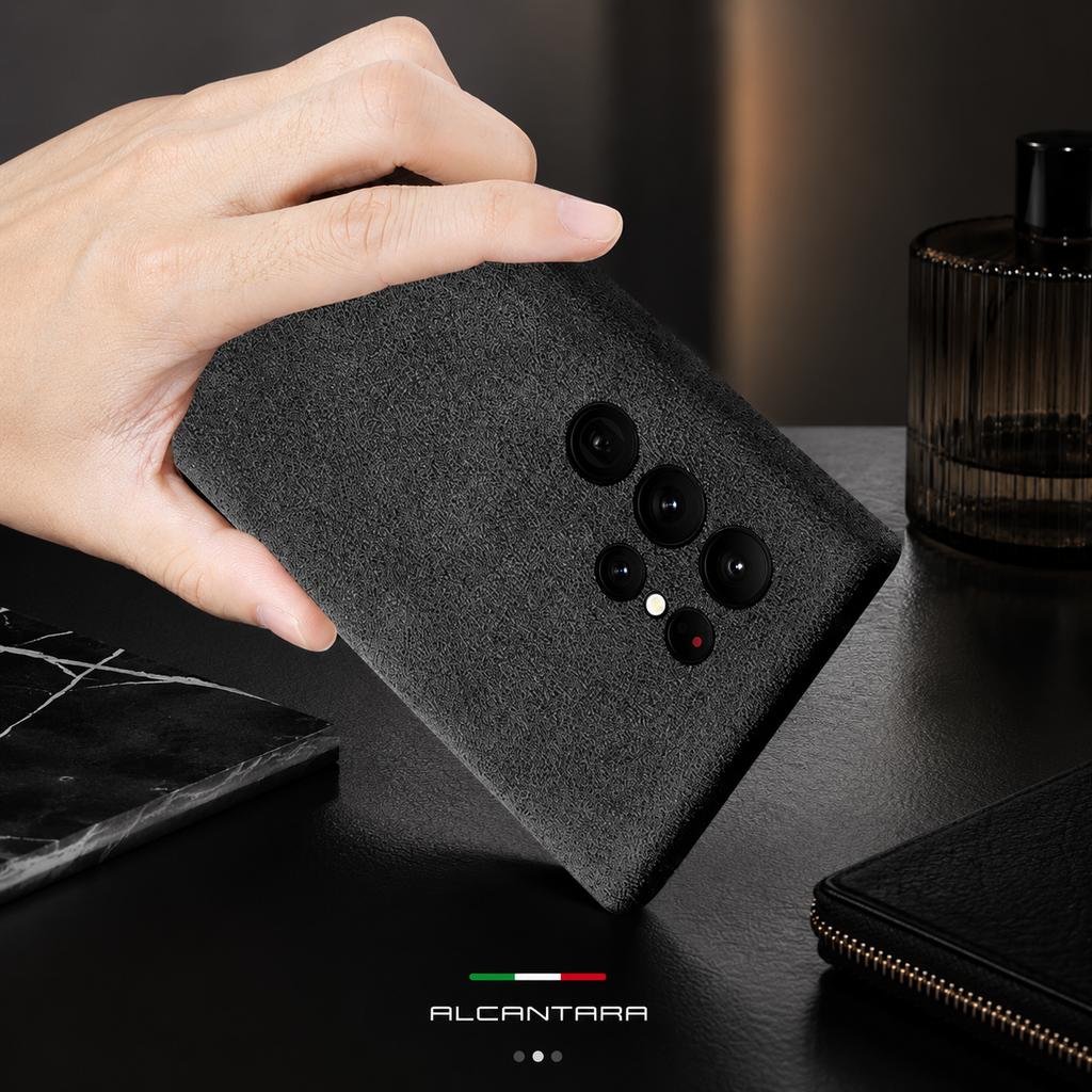 100% Real Italian Imported for Alcantara For Samsung S24Ultra S25 Magnetic Case with MagSafe Case Smart Button Protective Cover