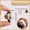 6pcs Acrylic Pumpkin Knobs, White Acrylic Cabinet Knobs Vintage Dresser Knobs, Vintage Knobs Decorative Drawer Pulls for Dressers, Closets, Cabinets