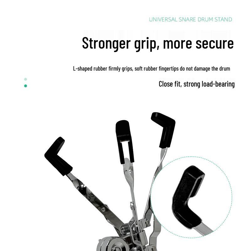 Height-Adjustable Double-Leg Snare Drum Stand – 28-Tube Jazz Drum Stand, Professional Drum Accessories.