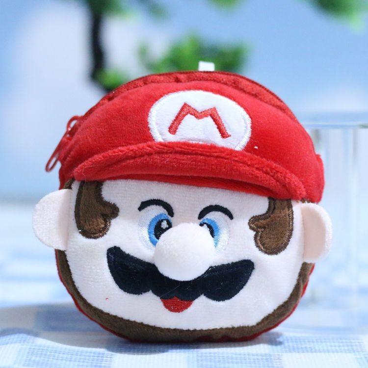 

Adorable Super Mario Plush Toy Coin Purse Keychain Soft Doll Accessory For Kids красный