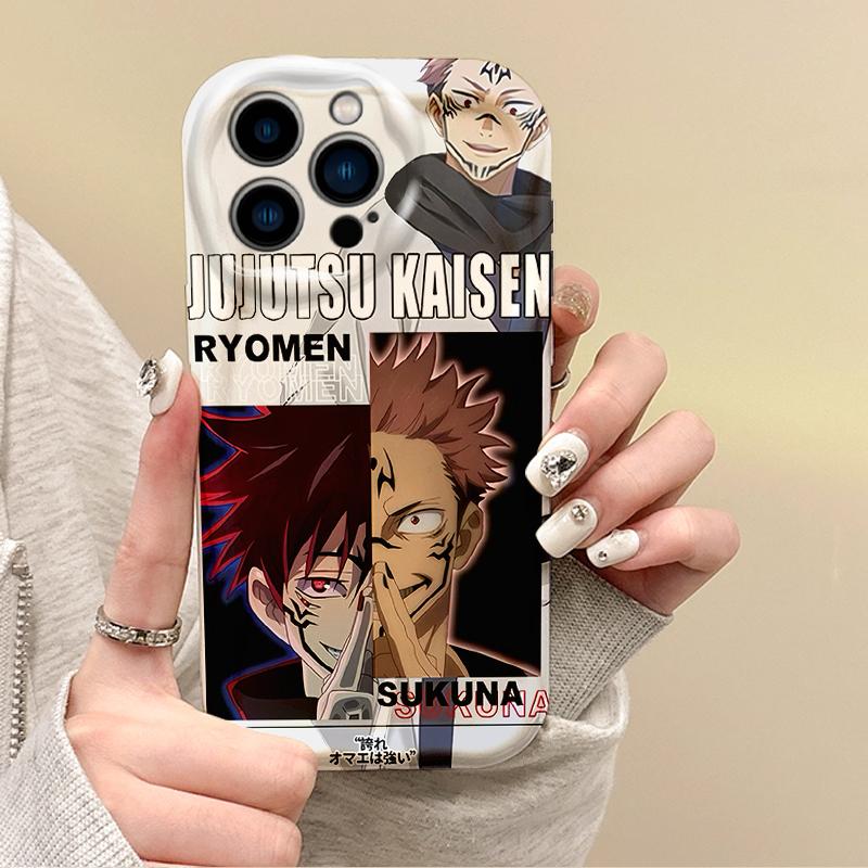 New Jujutsu Kaisen Satoru Gojo Anime Phone Soft Case for iPhone 16 15 14 ProMax 13 12 11 8 7 Plus X XR XS Max TPU Silicone Cover